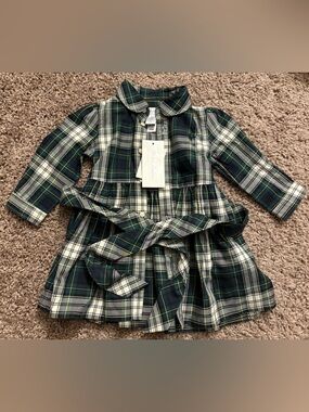 Ralph Lauren Green & Navy Plaid Two-Piece Set